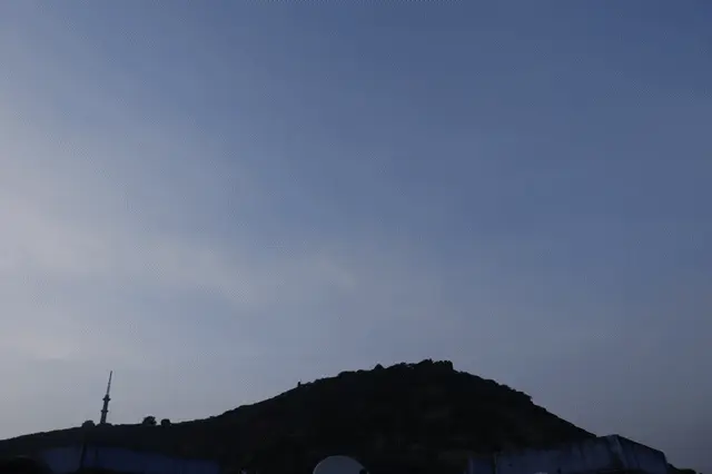 A frame from a day-to-night transition timelapse