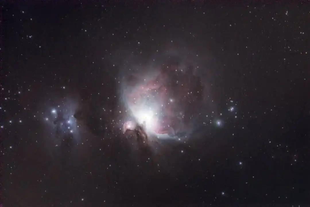 The Orion Nebula against a dark night sky